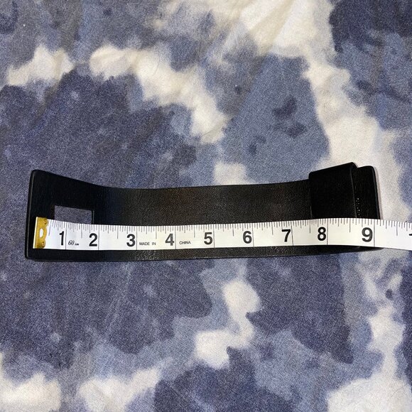 Black Leather Cuff with black bead detail - Picture 4 of 4